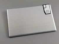 Tarjeta USB de visita metálica