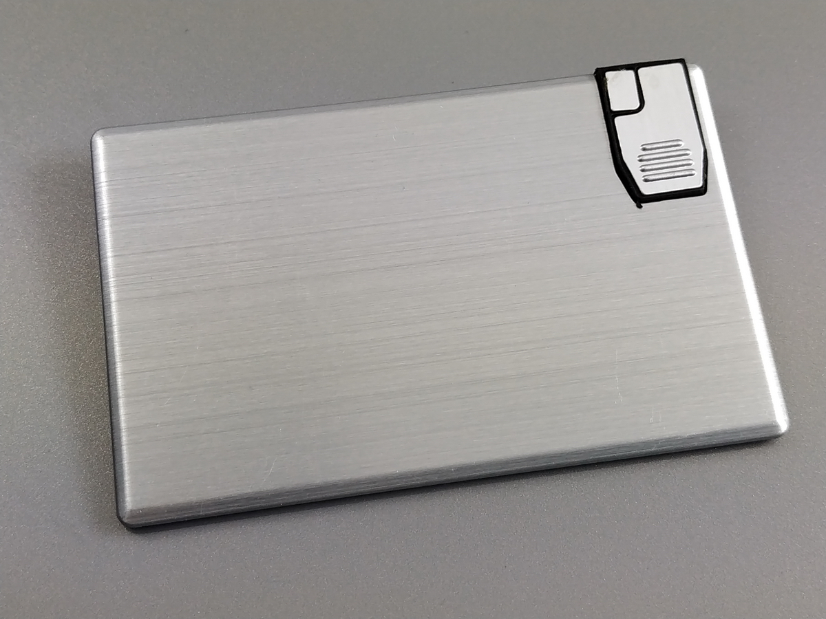 Tarjeta USB de visita metálica
