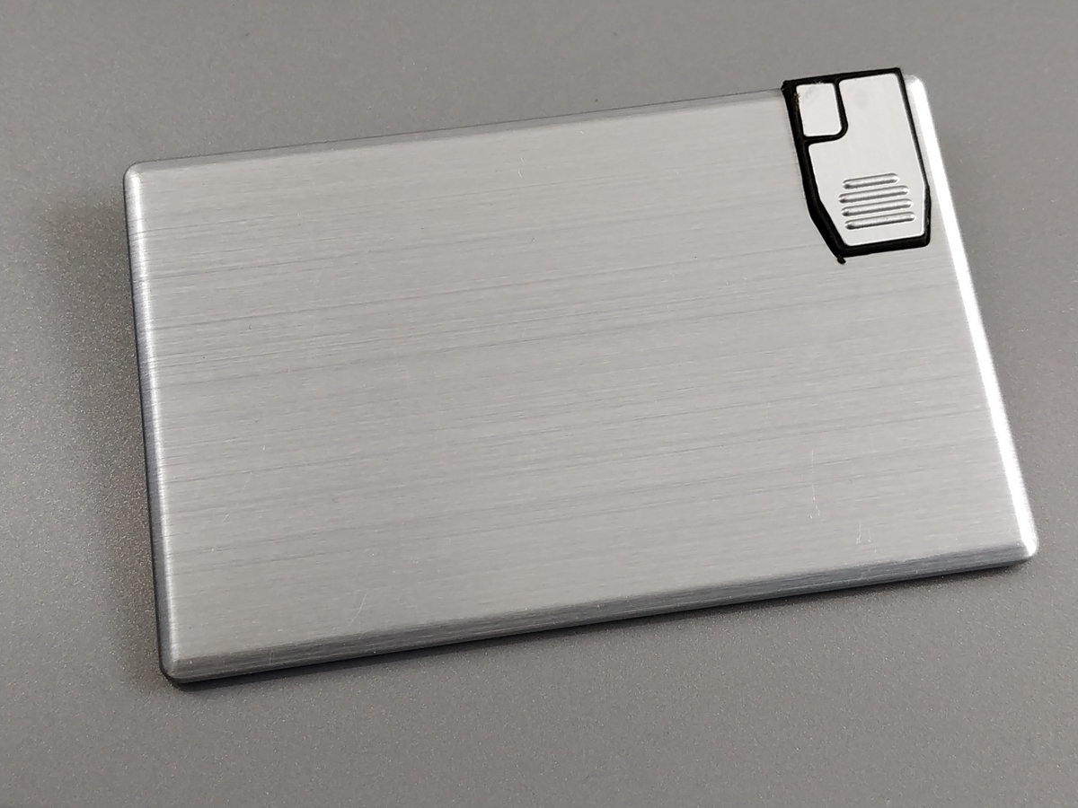 Tarjeta USB de visita metálica